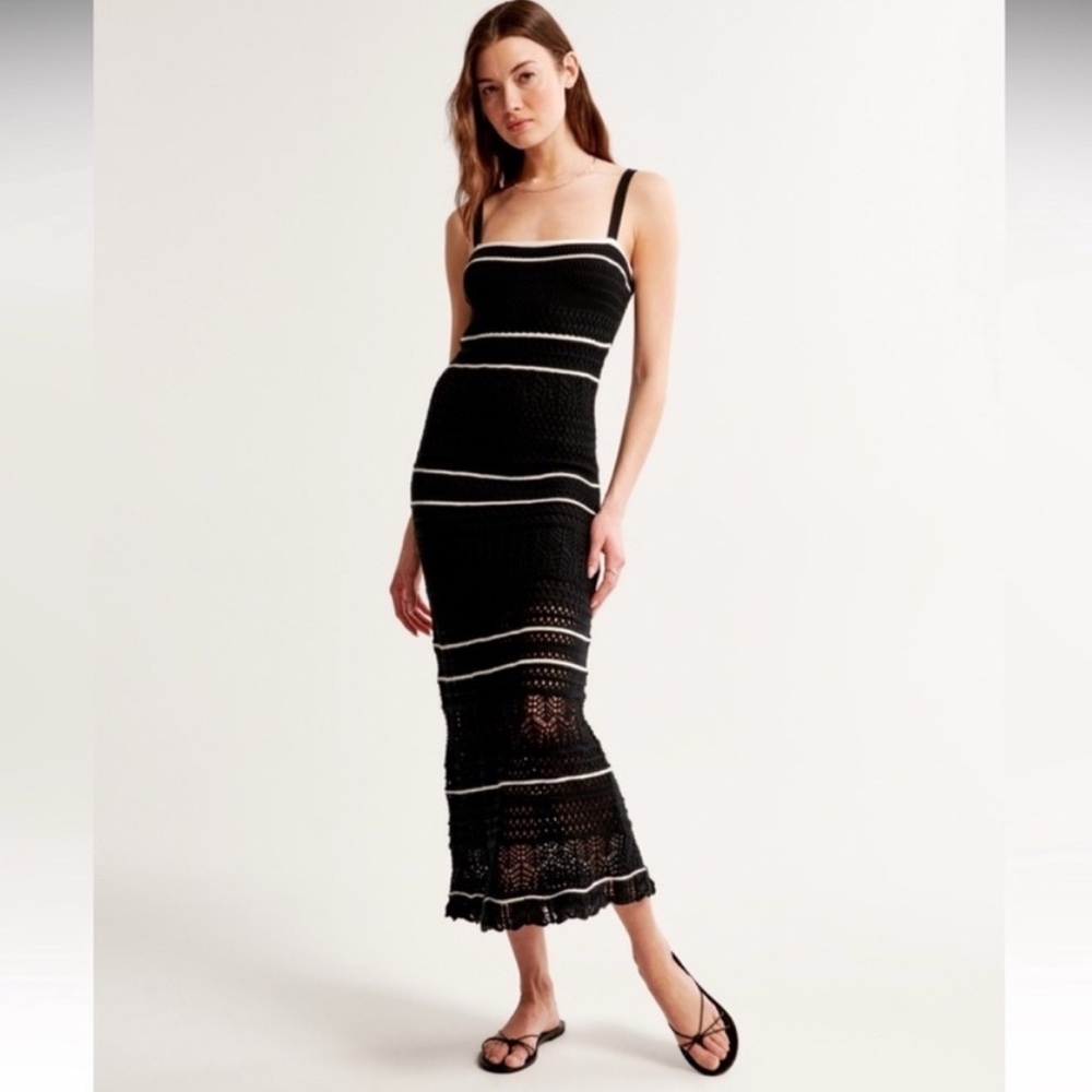 Abercrombie & Fitch Crochet Style Maxi Dress